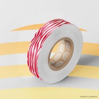 Fita 2M Zebra Branco com Vermelho