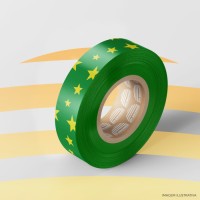 Fita 2M Estrela Verde e Amarela