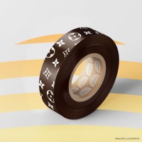Fita 2M Louis Vuitton Marrom
