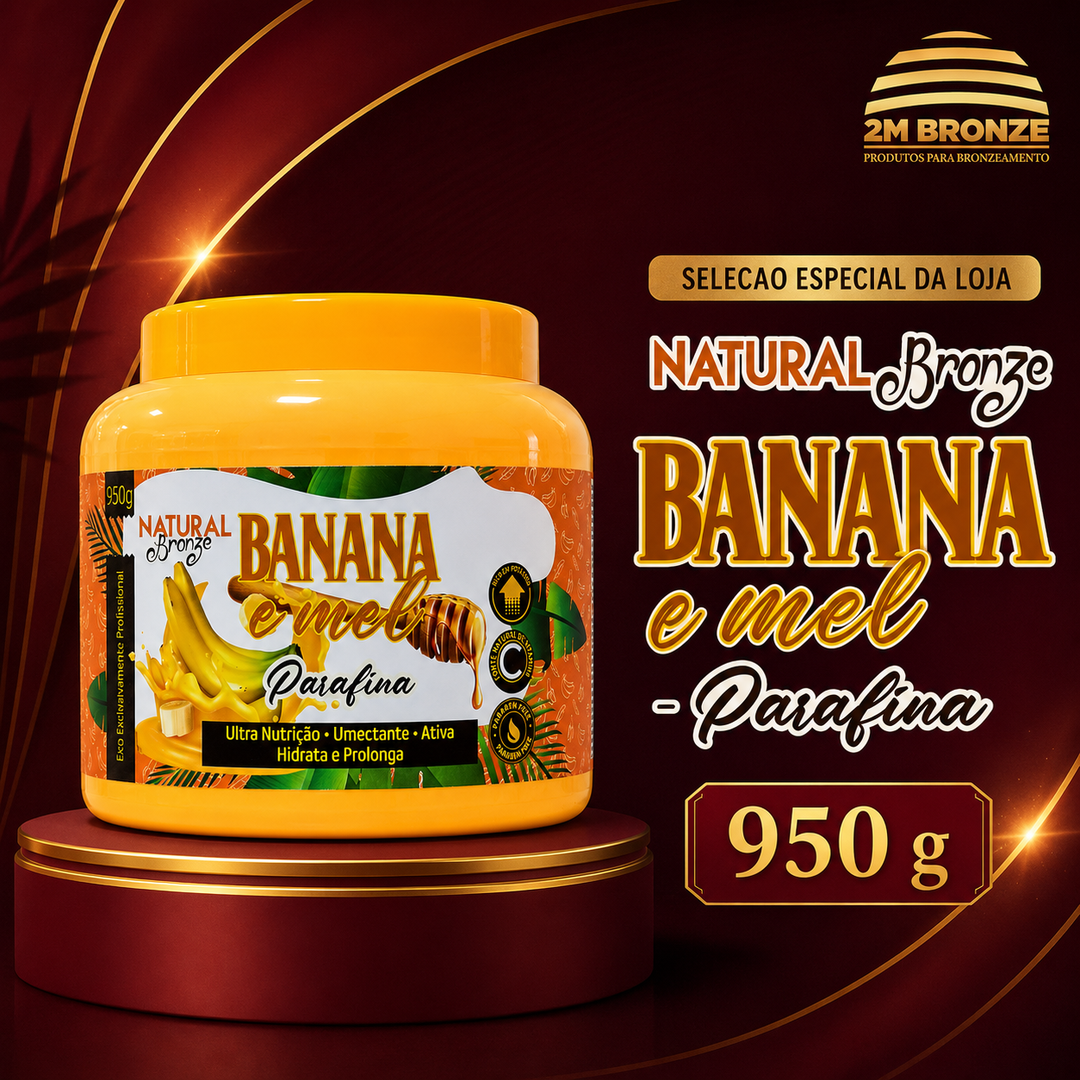 Natural Bronze Parafina Banana e Mel 950g