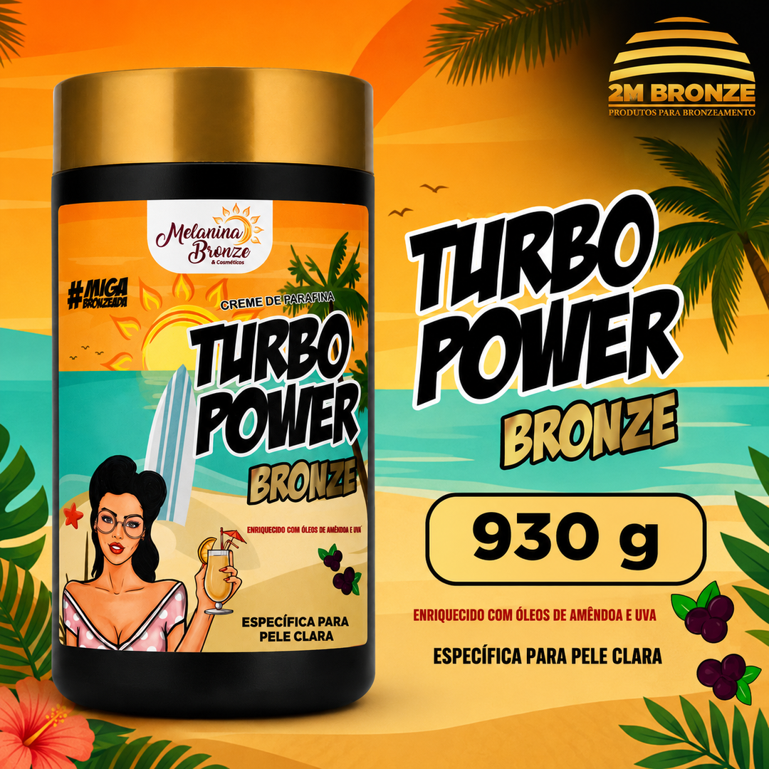 Melanina Bronze Turbo Power Plus Pele Clara 930g