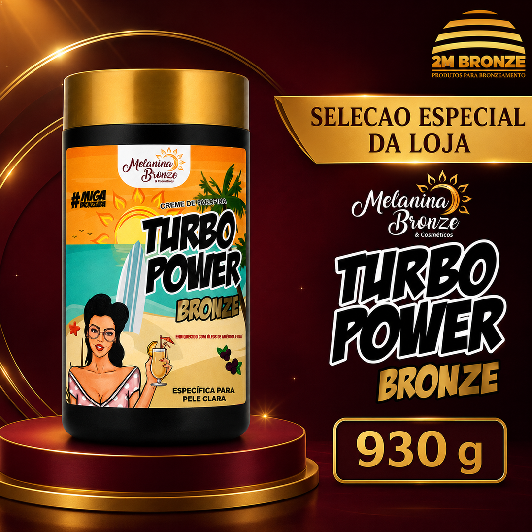 Melanina Bronze Turbo Power Plus Pele Clara 930g