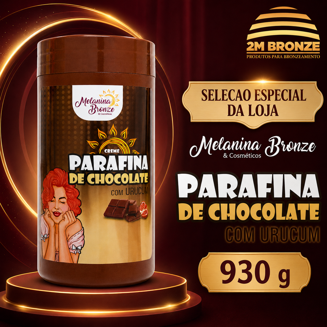 Melanina Bronze Parafina Chocolate com Urucum 930g