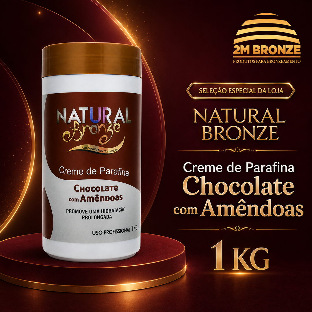 Natural Bronze Parafina Chocolate com Amêndoas 1kg
